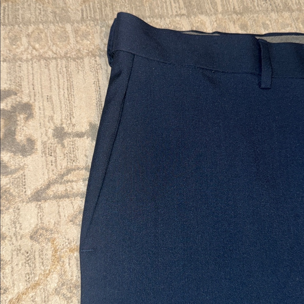 Haggar Men's Dark Navy Dress Pants - Picture 3 of 7